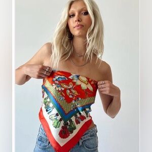 Floral Satin Scarf